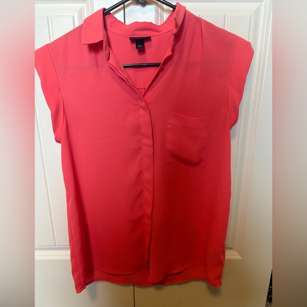 Mossing XS Coral Sleeveless Blouse